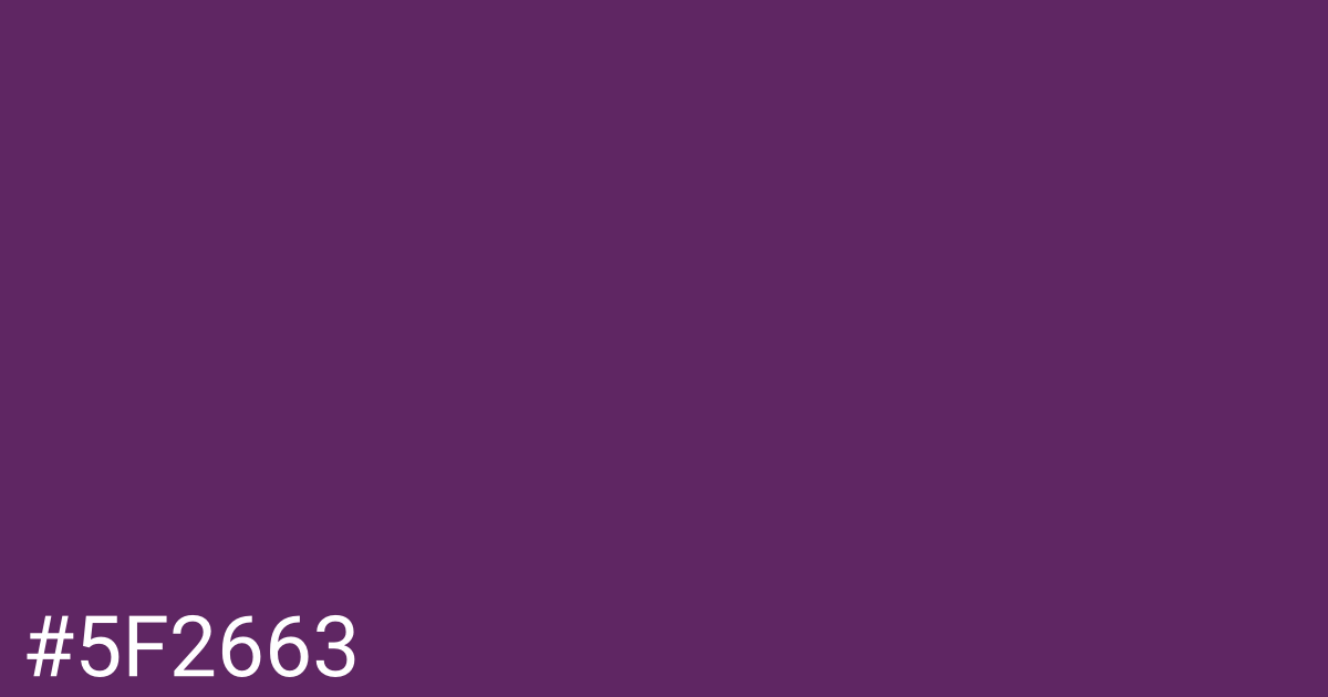 Hex color #5f2663 graphic