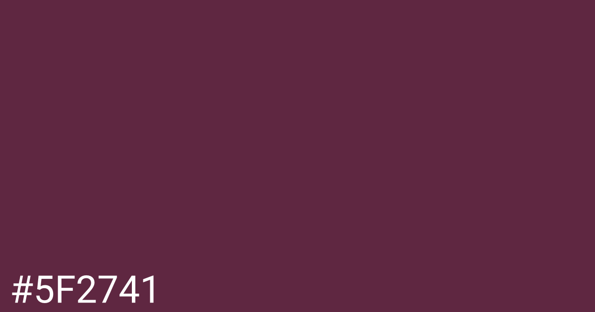 Hex color #5f2741 graphic