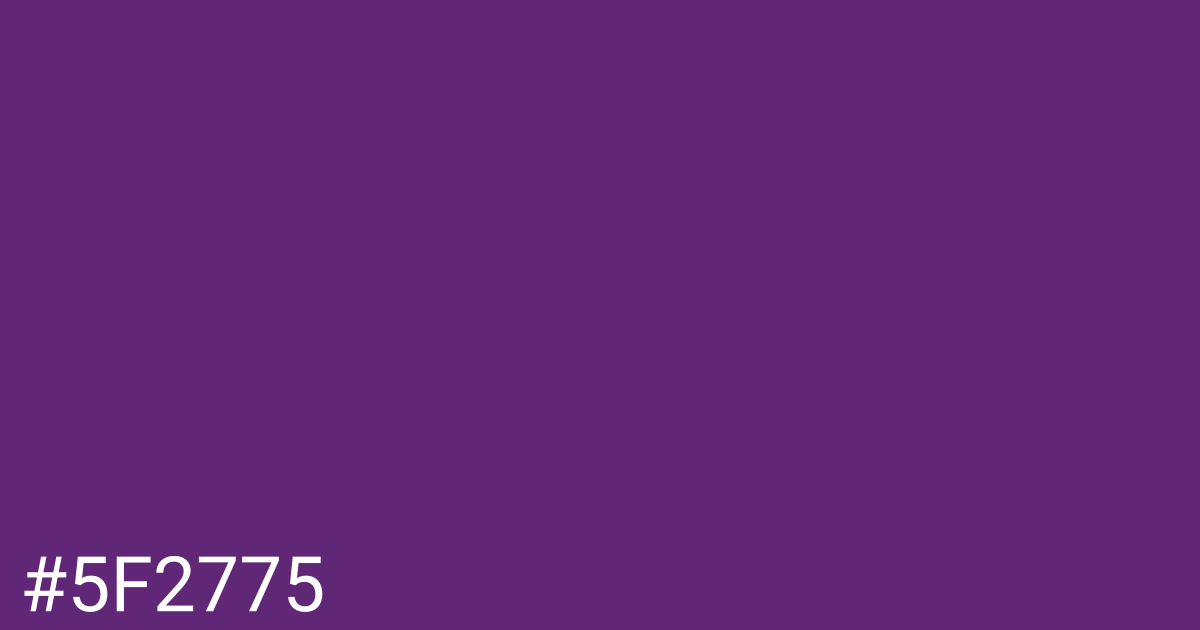 Hex color #5f2775 graphic