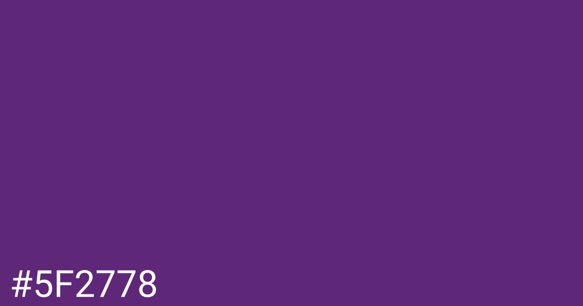 Hex color #5f2778 graphic