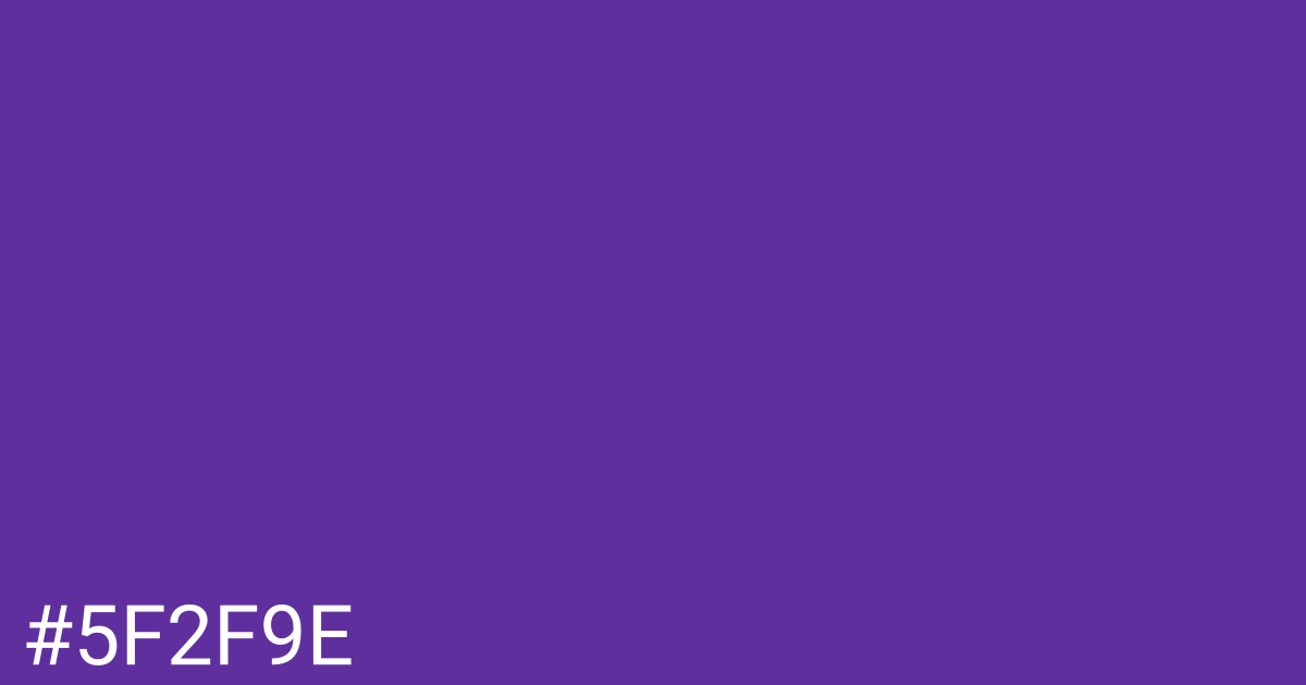 Hex color #5f2f9e graphic