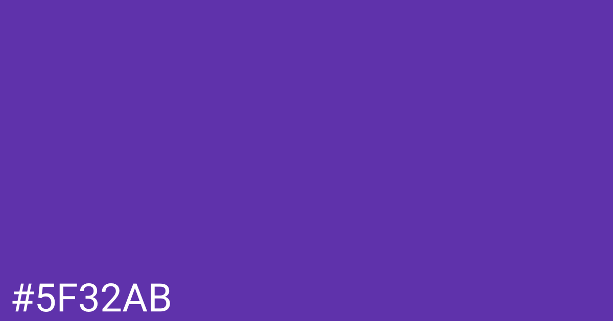 Hex color #5f32ab graphic