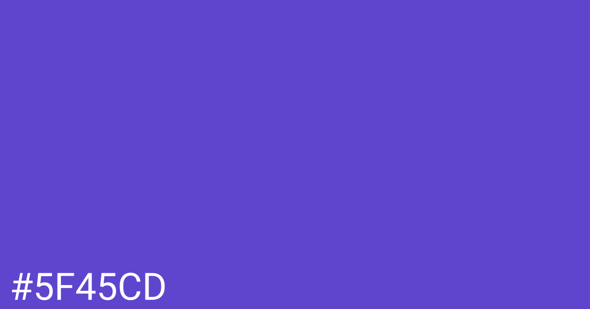 Hex color #5f45cd graphic