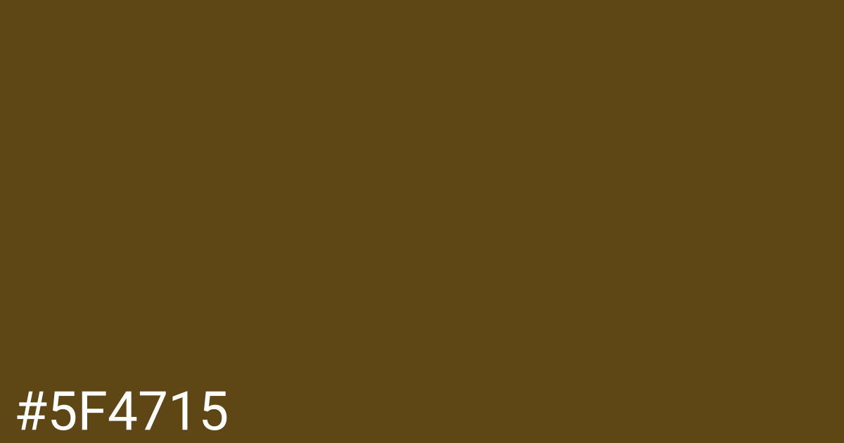 Hex color #5f4715 graphic