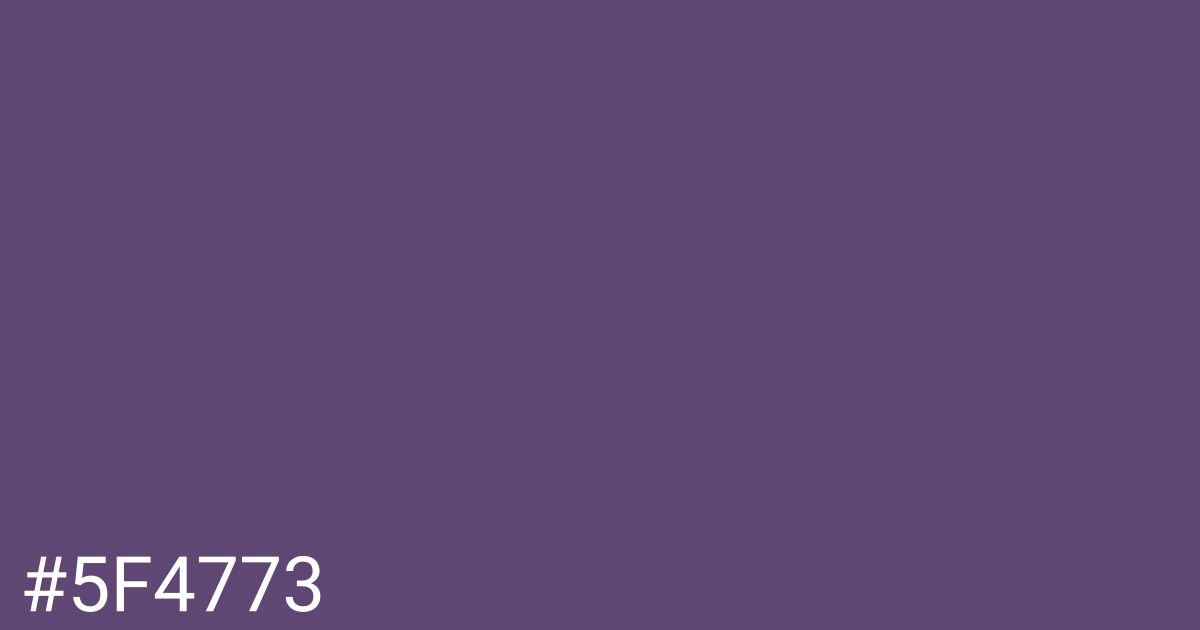 Hex color #5f4773 graphic