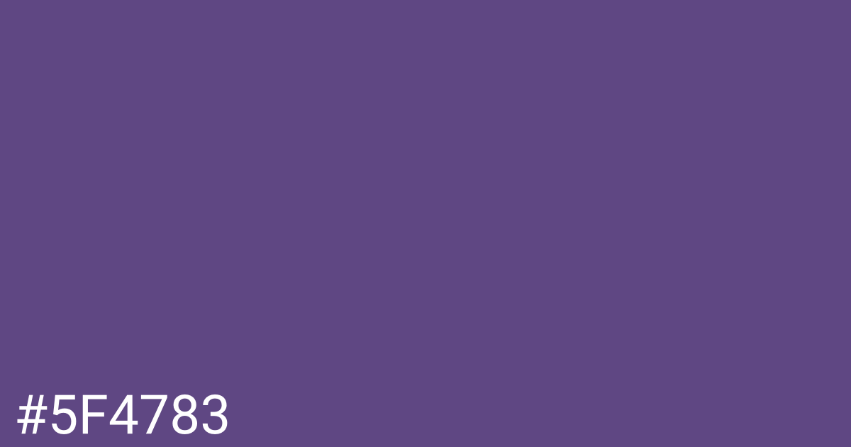 Hex color #5f4783 graphic