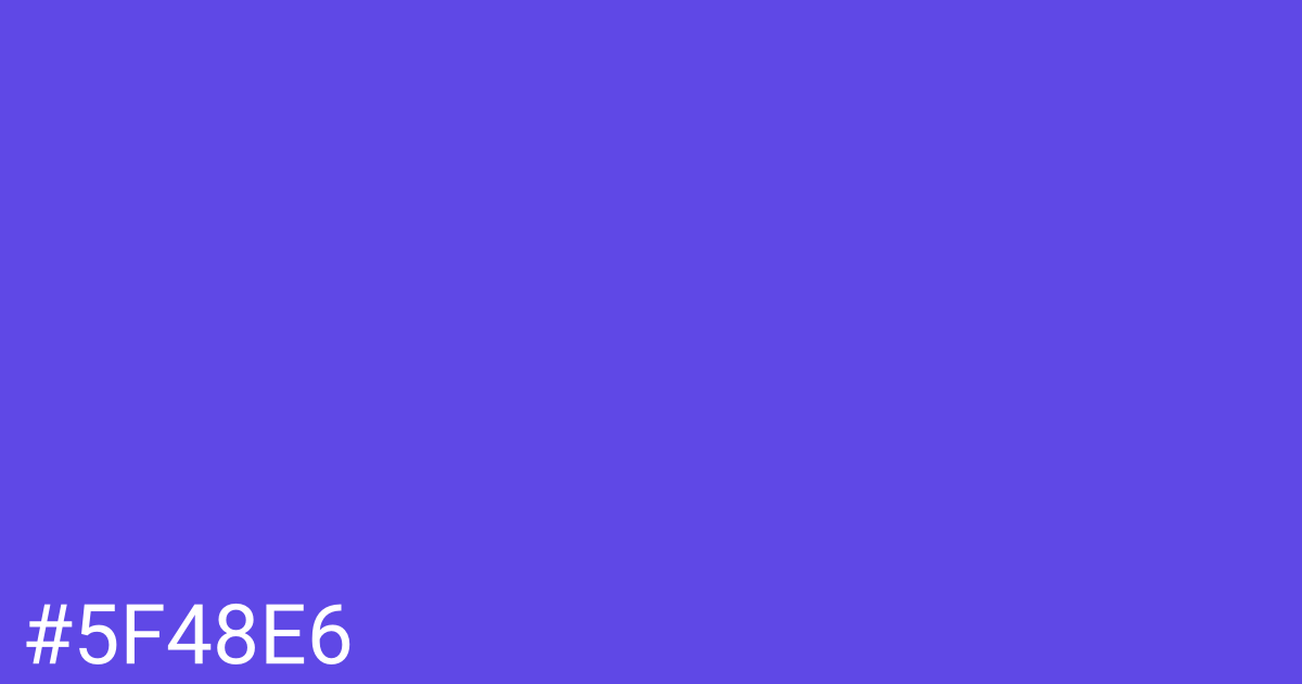 Hex color #5f48e6 graphic