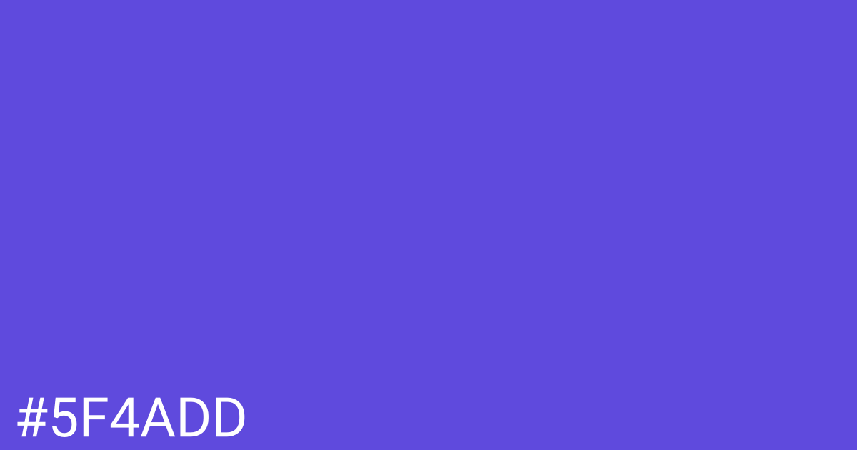 Hex color #5f4add graphic