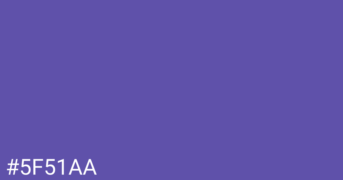 Hex color #5f51aa graphic