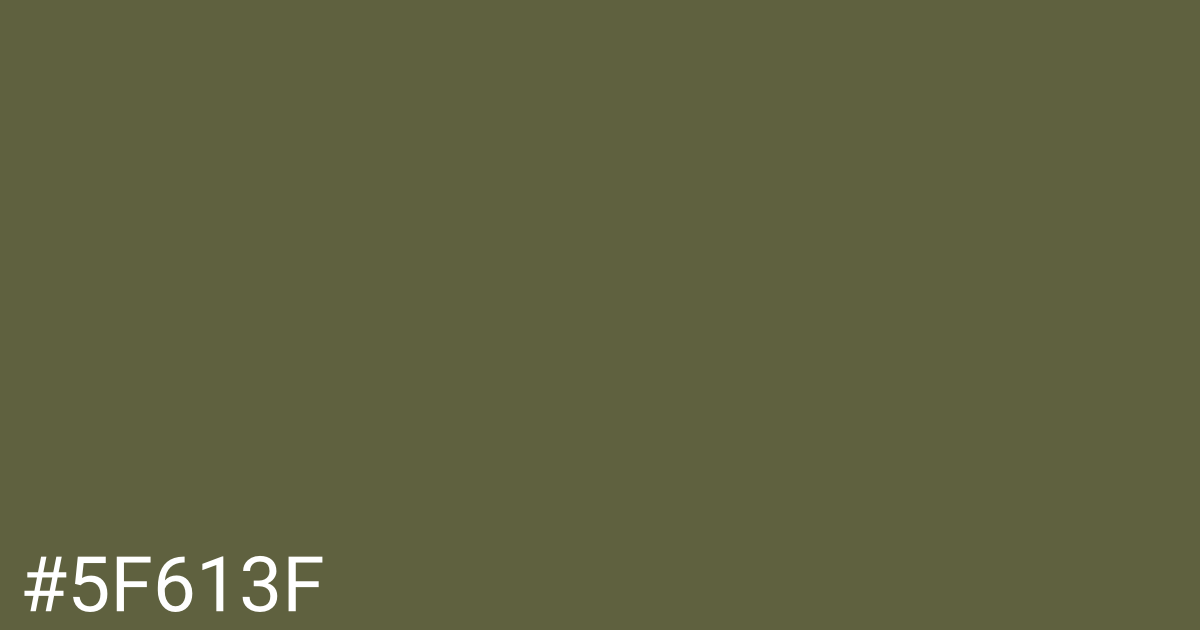 Hex color #5f613f graphic