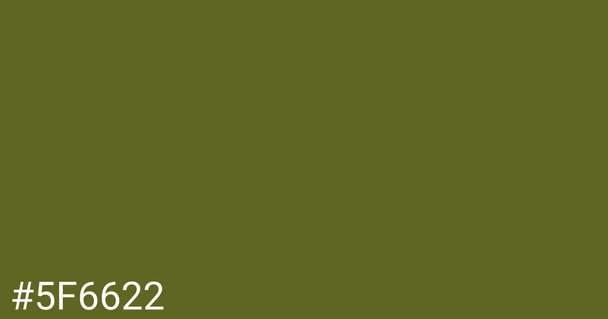 Hex color #5f6622 graphic