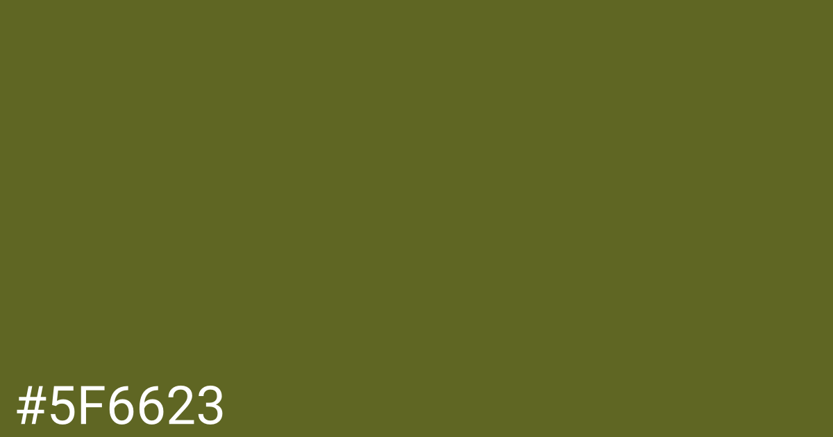 Hex color #5f6623 graphic