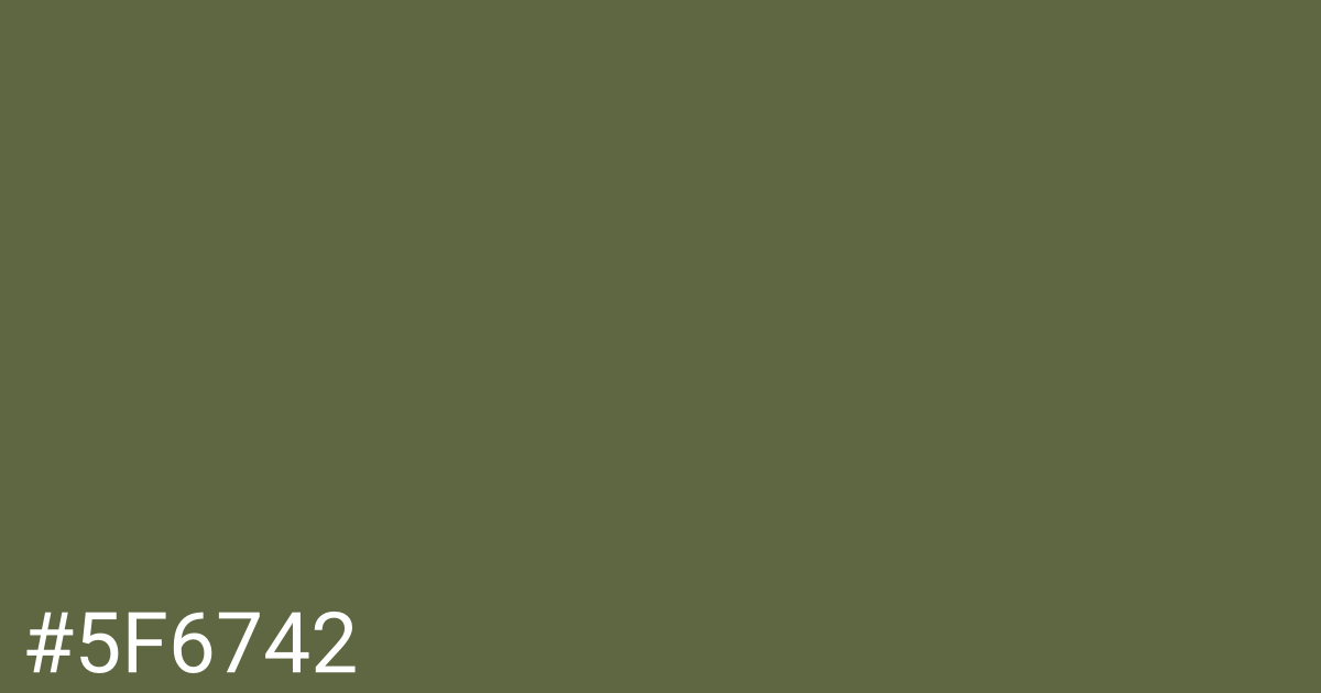 Hex color #5f6742 graphic