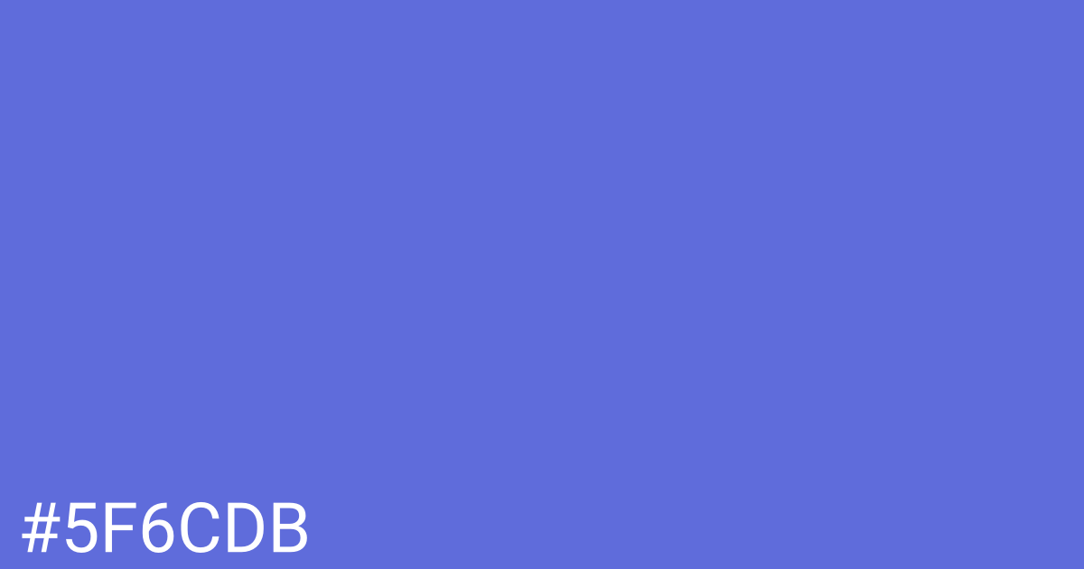 Hex color #5f6cdb graphic
