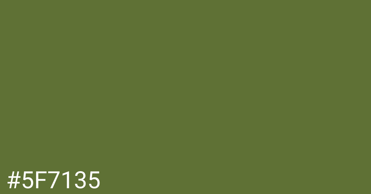 Hex color #5f7135 graphic