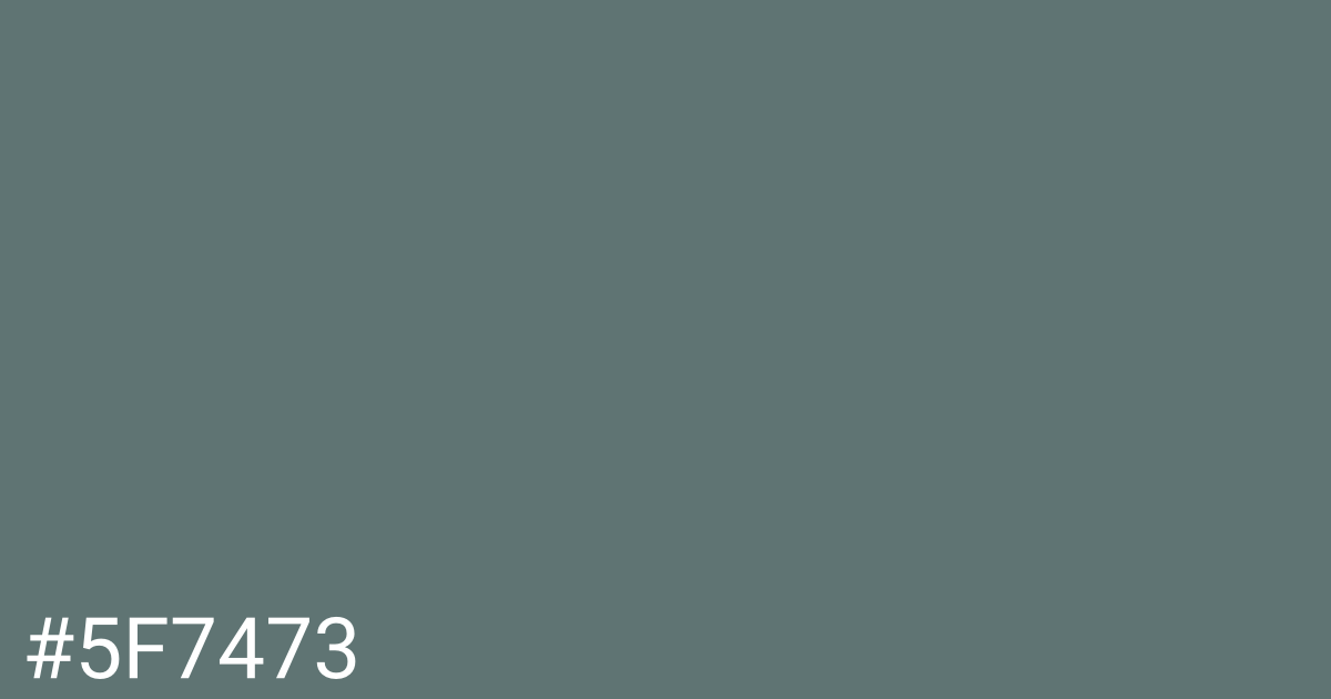 Hex color #5f7473 graphic