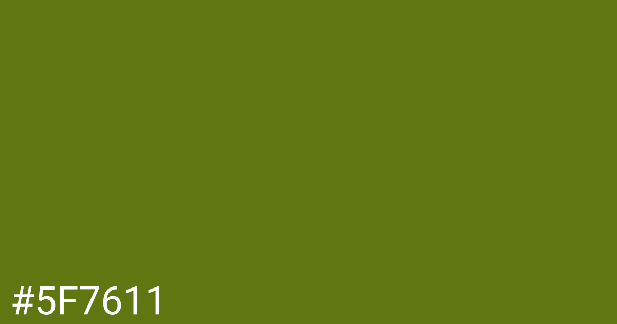 Hex color #5f7611 graphic