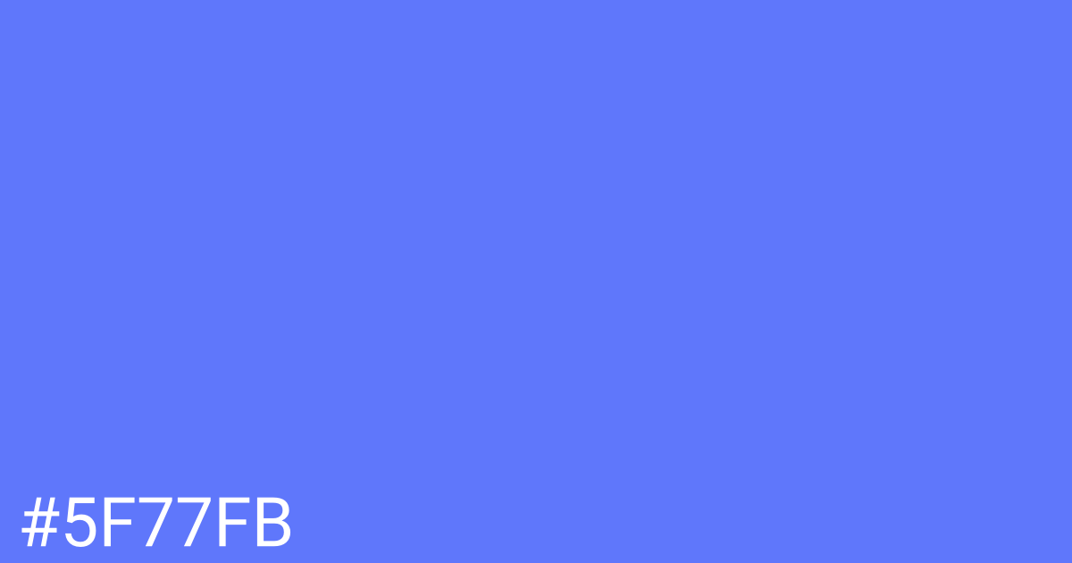 Hex color #5f77fb graphic