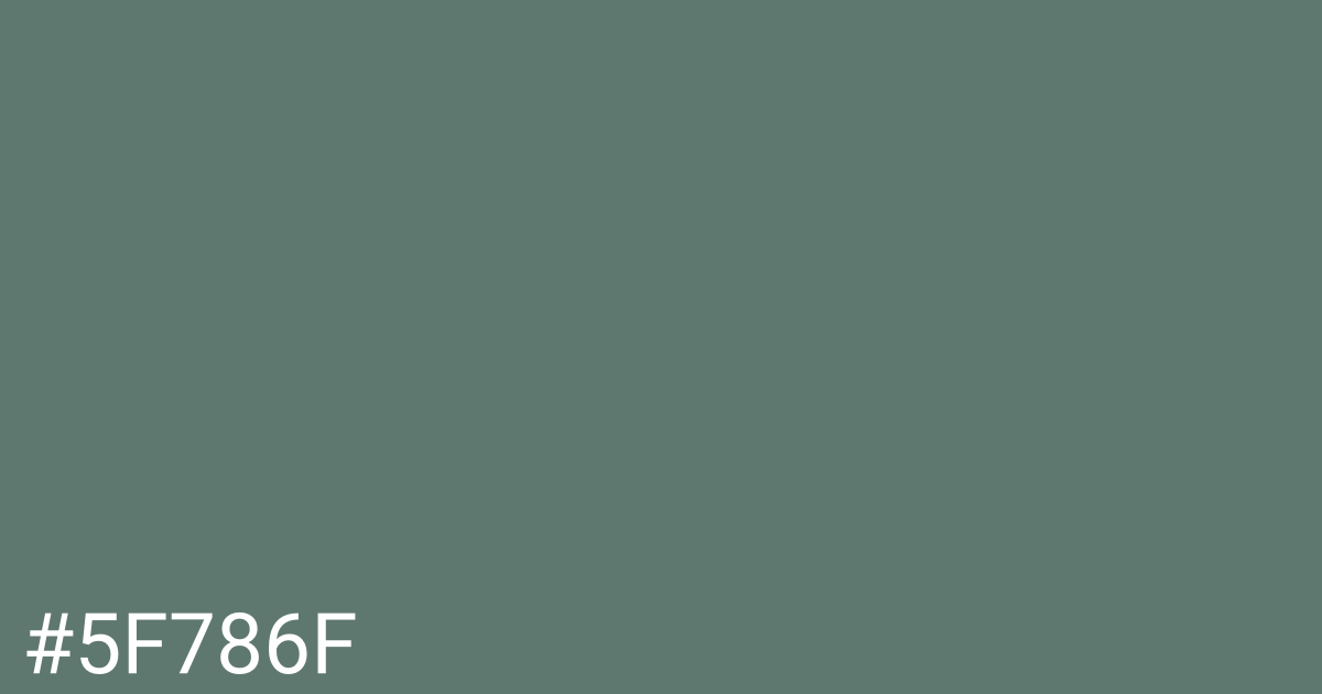 Hex color #5f786f graphic