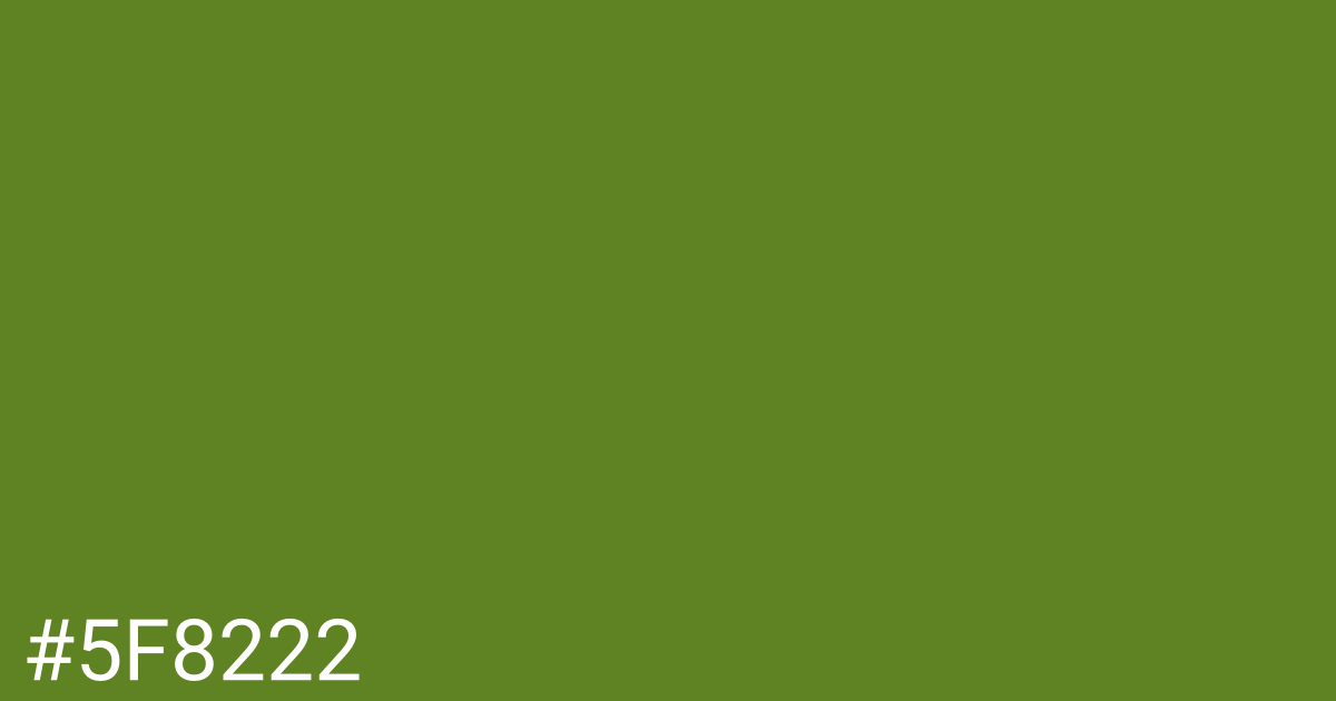 Hex color #5f8222 graphic