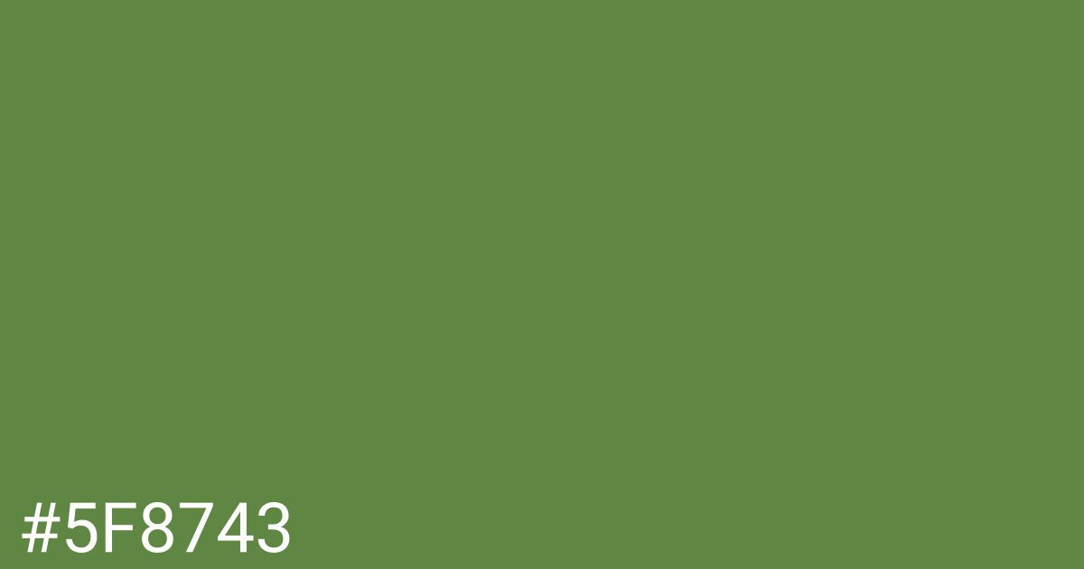 Hex color #5f8743 graphic