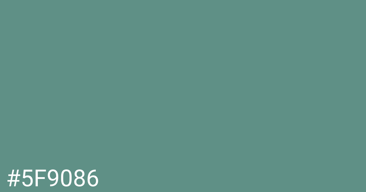 Hex color #5f9086 graphic