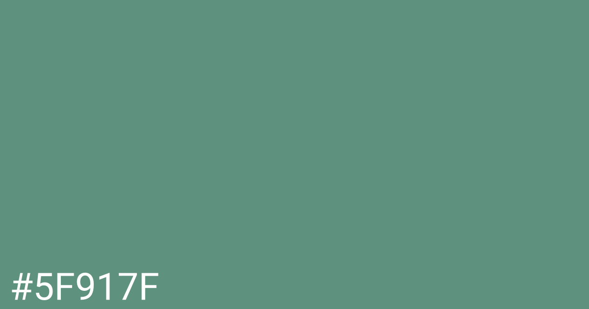 Hex color #5f917f graphic