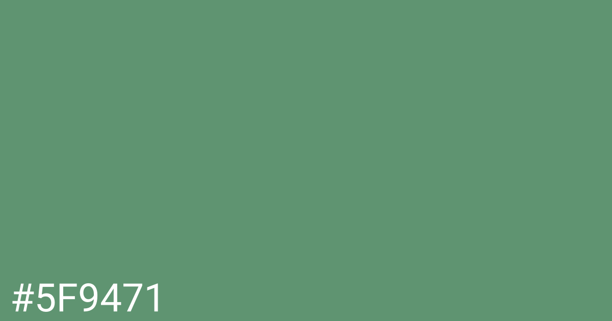 Hex color #5f9471 graphic