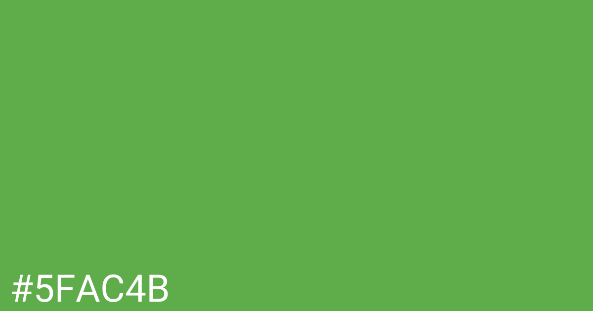 Hex color #5fac4b graphic
