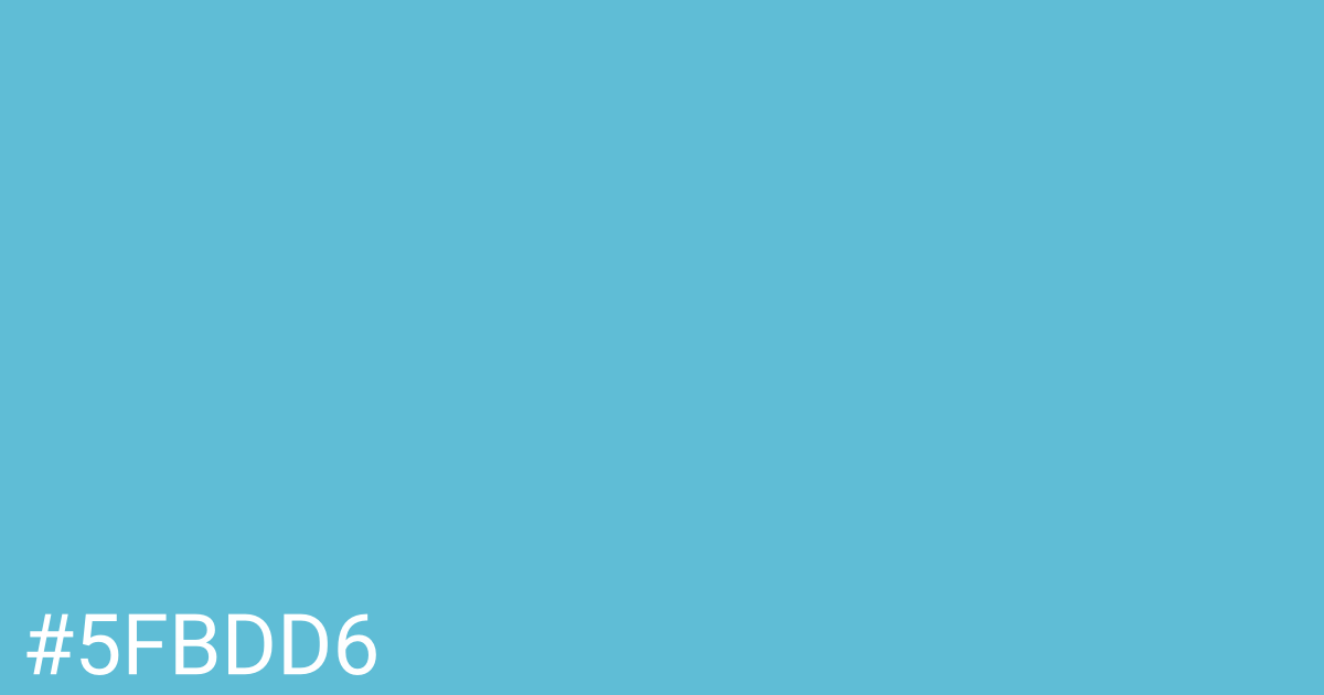 Hex color #5fbdd6 graphic