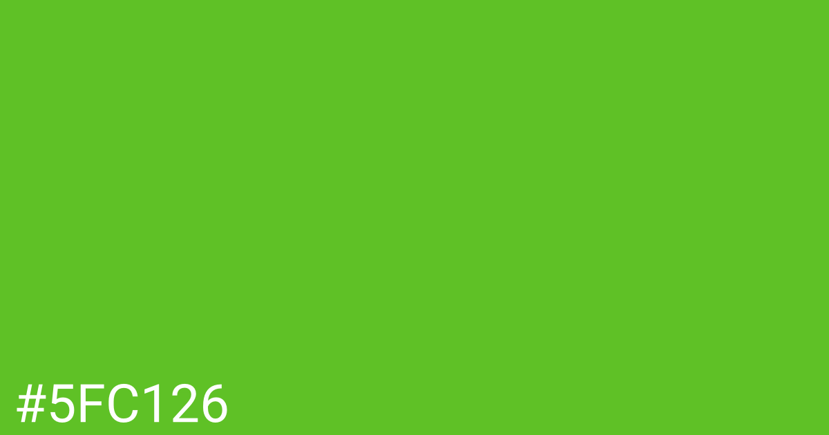 Hex color #5fc126 graphic