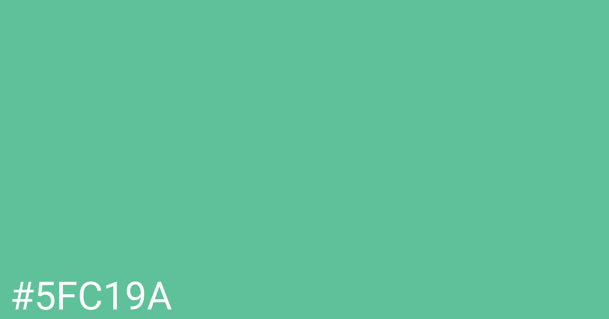 Hex color #5fc19a graphic