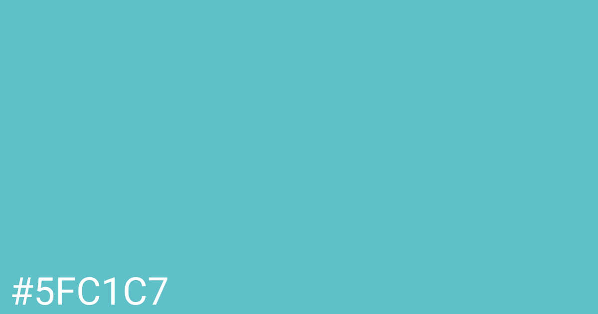 Hex color #5fc1c7 graphic