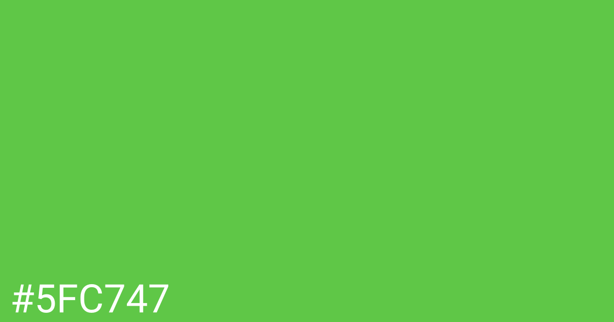 Hex color #5fc747 graphic