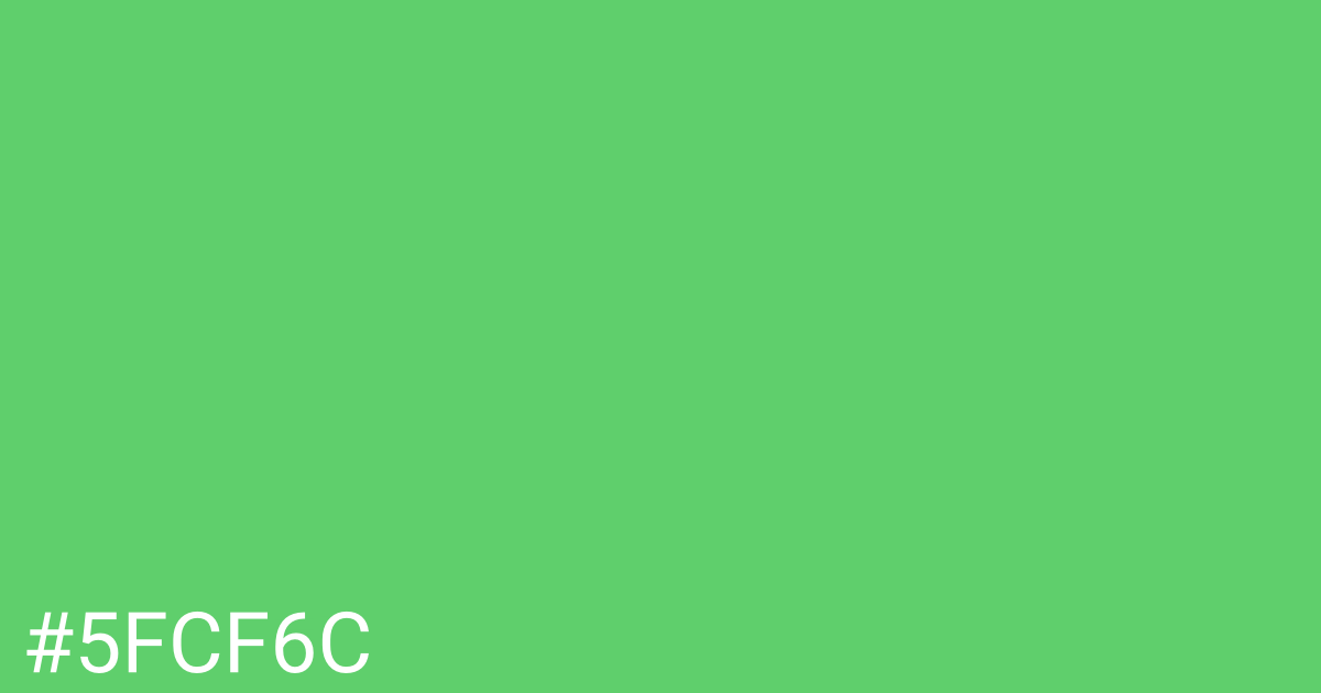 Hex color #5fcf6c graphic