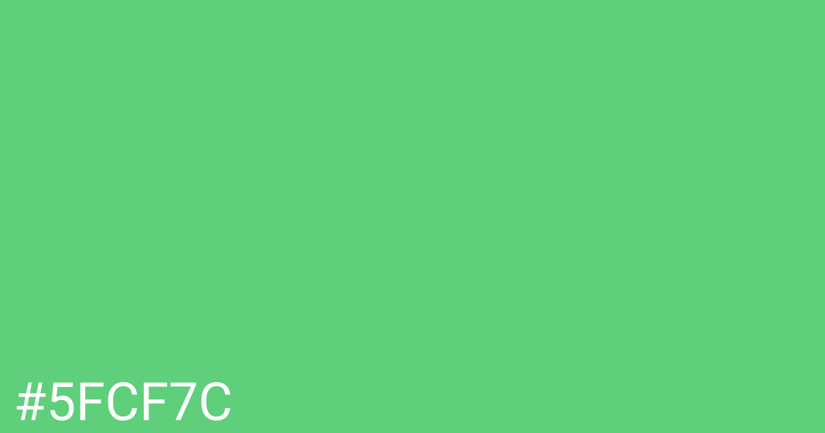 Hex color #5fcf7c graphic