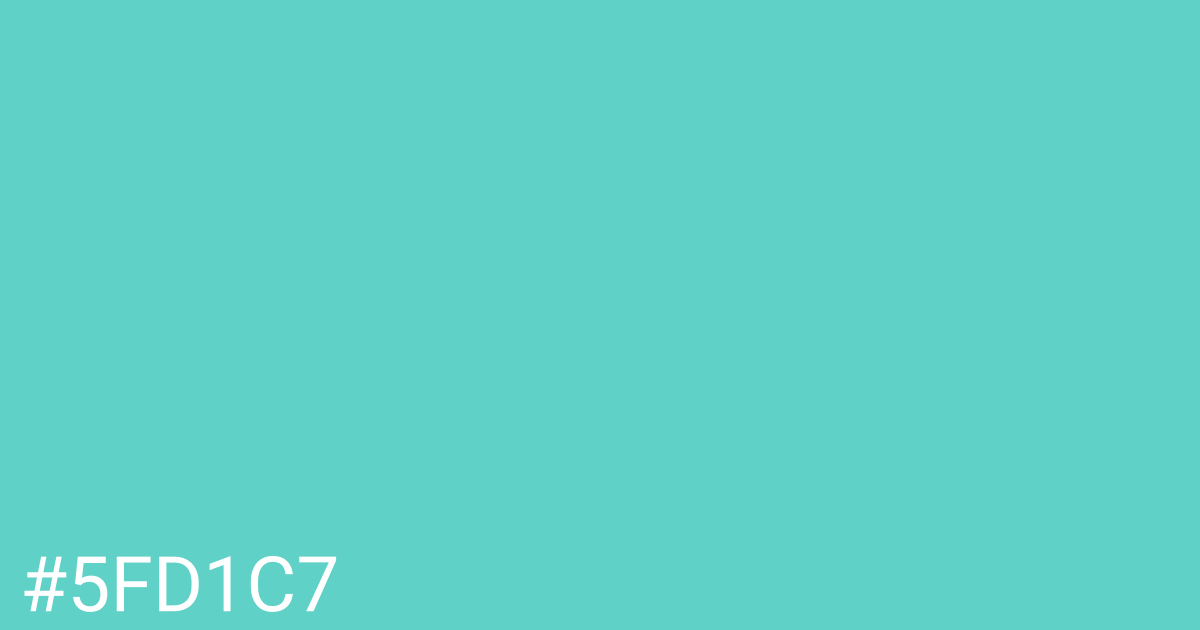 Hex color #5fd1c7 graphic
