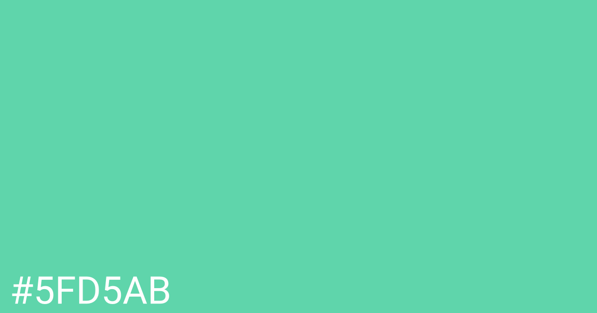 Hex color #5fd5ab graphic