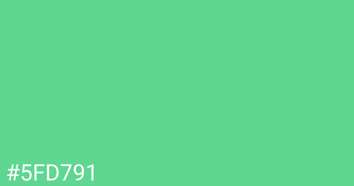 Hex color #5fd791 graphic