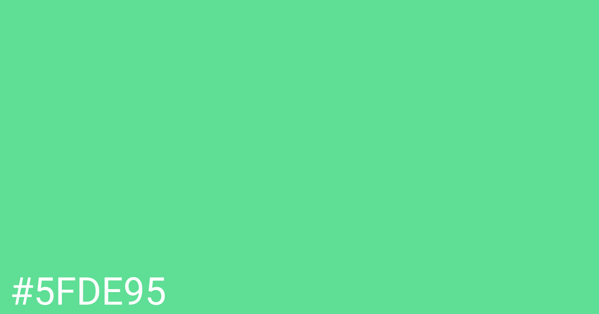 Hex color #5fde95 graphic