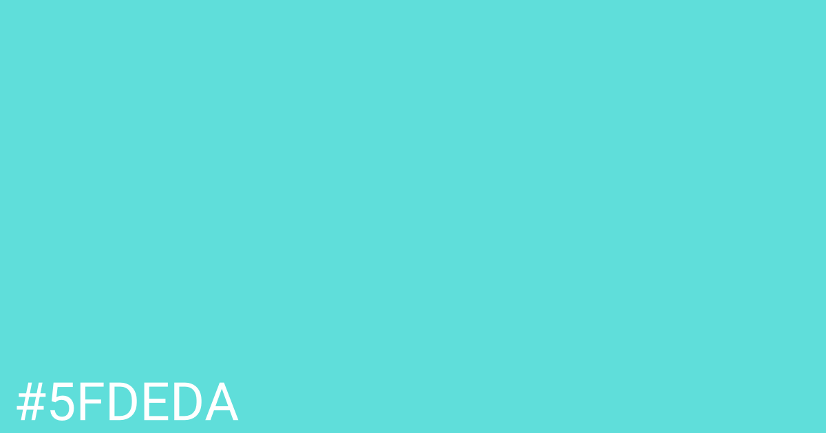 Hex color #5fdeda graphic