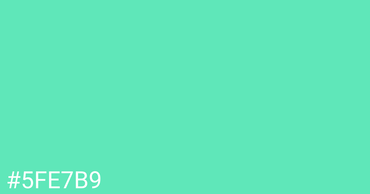 Hex color #5fe7b9 graphic