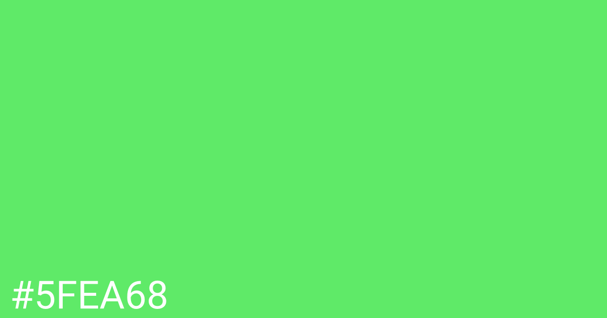 Hex color #5fea68 graphic