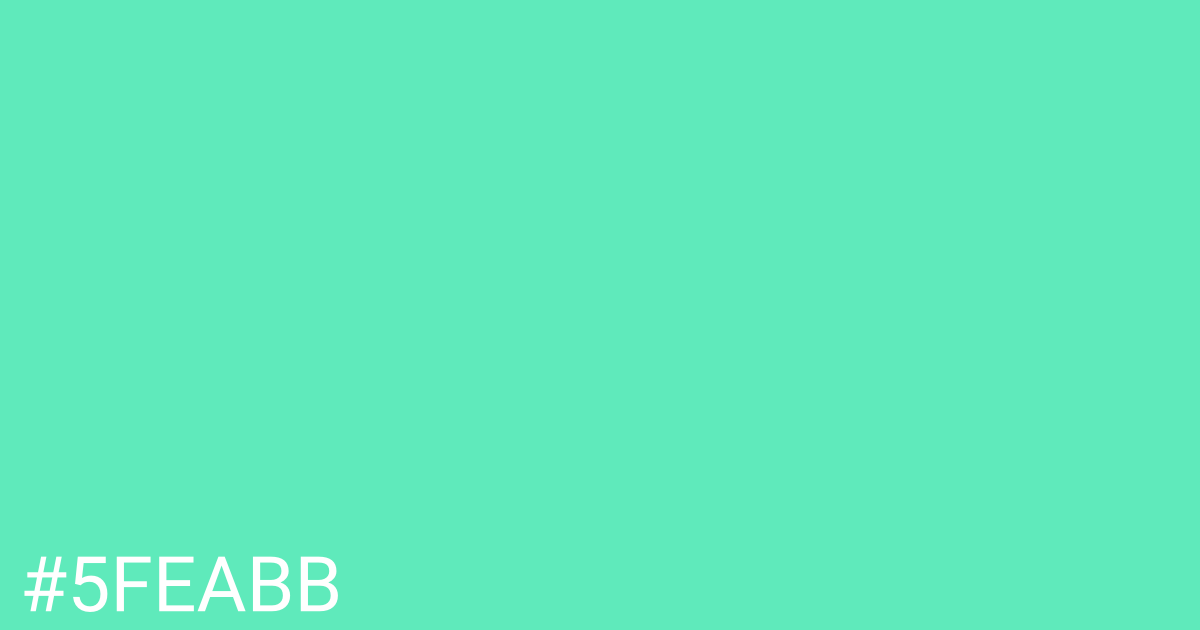 Hex color #5feabb graphic