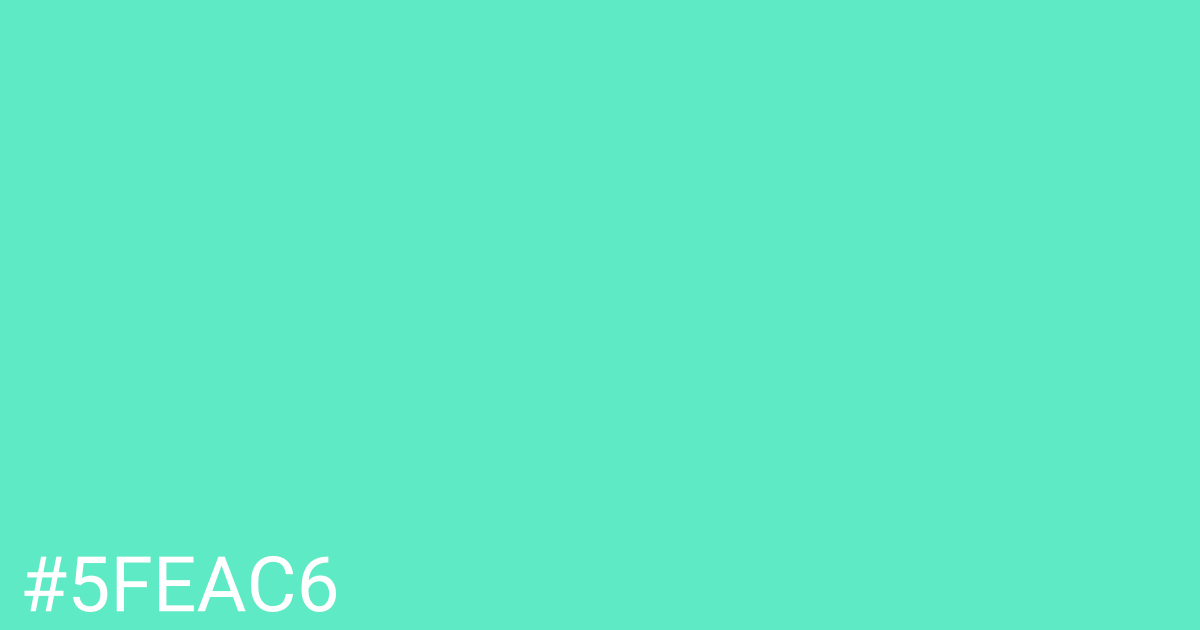 Hex color #5feac6 graphic