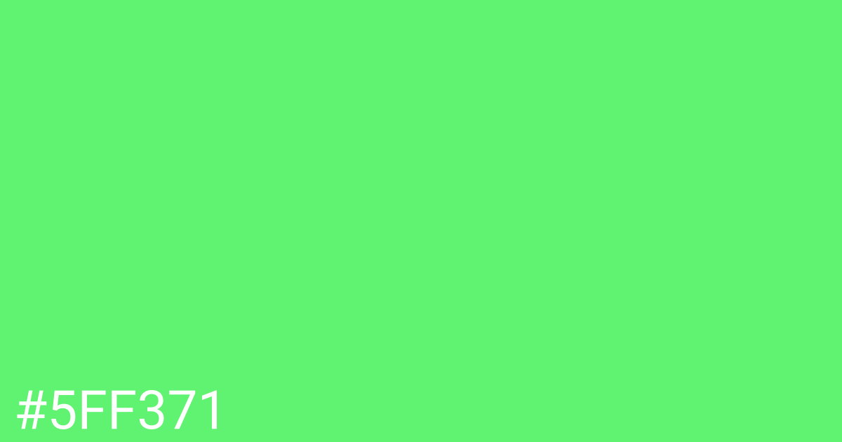 Hex color #5ff371 graphic