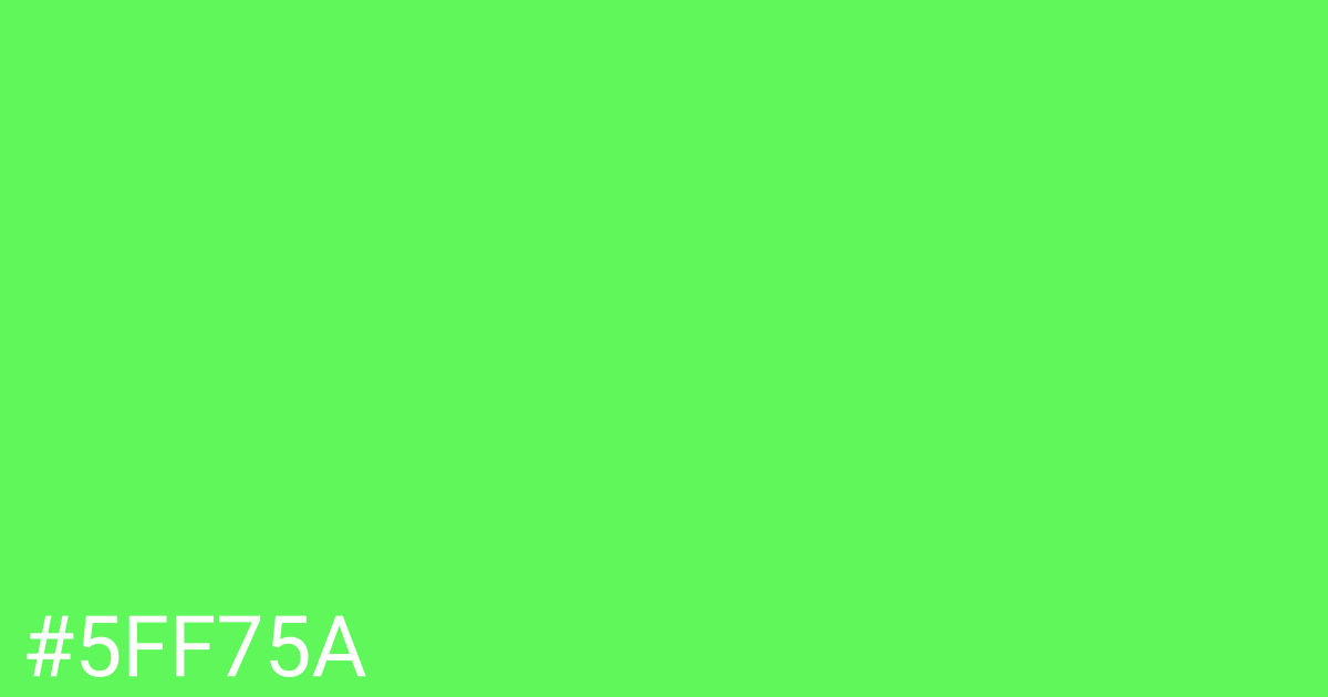 Hex color #5ff75a graphic