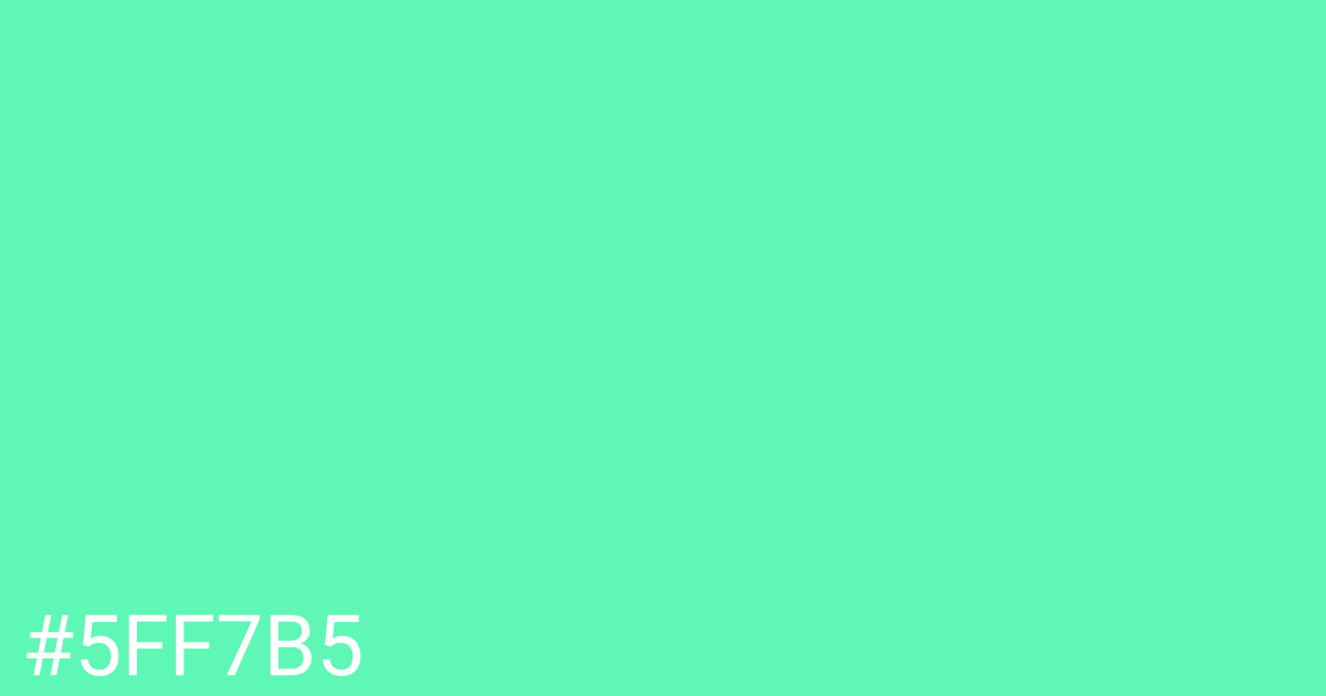 Hex color #5ff7b5 graphic