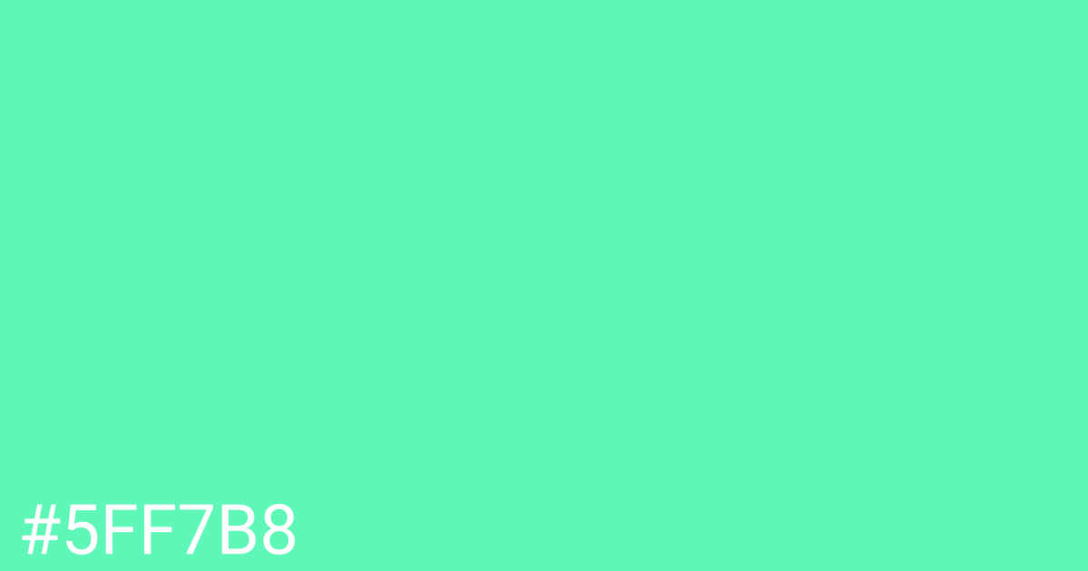 Hex color #5ff7b8 graphic