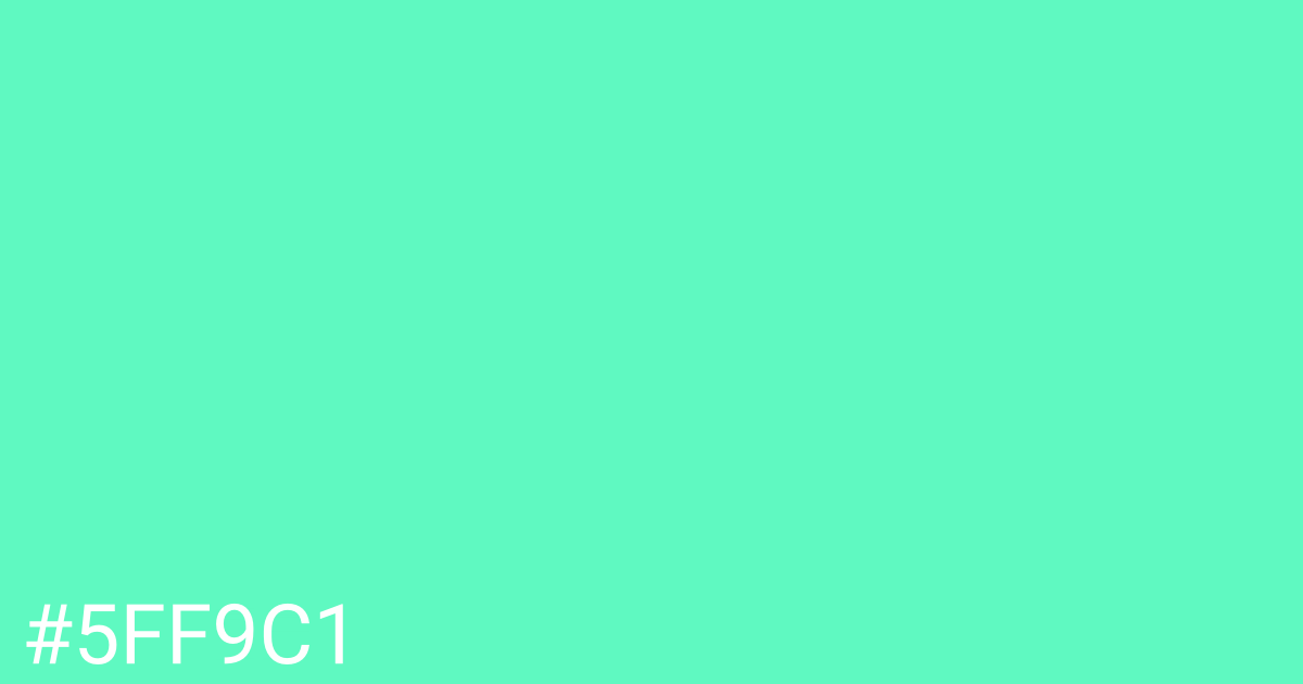 Hex color #5ff9c1 graphic